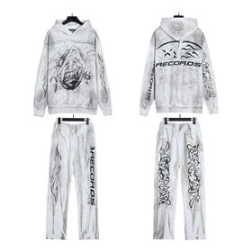 Hellstar Printed Hoodie/Sweatpants Set-4547  